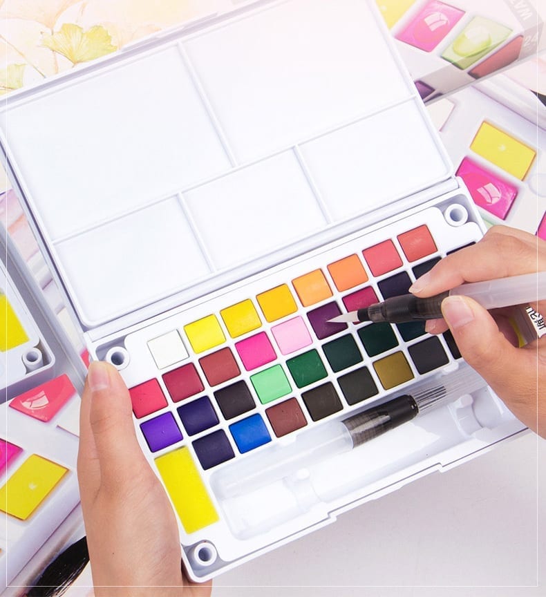 paintbrush holds water color travel set